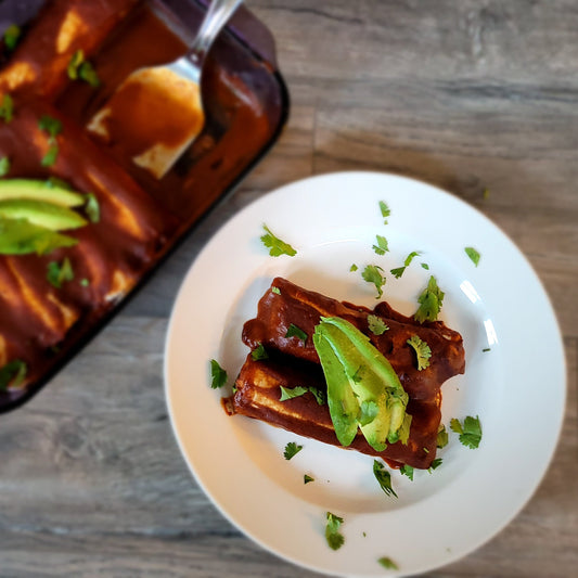 Sweet Potato & Jackfruit Enchiladas