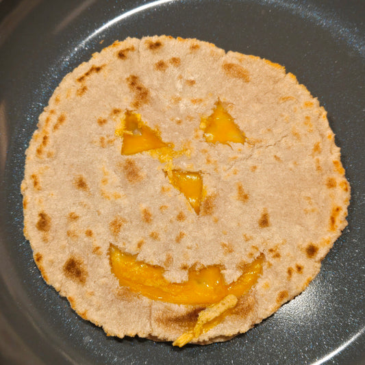 Gluten Free Jack O'Lantern Quesadilla