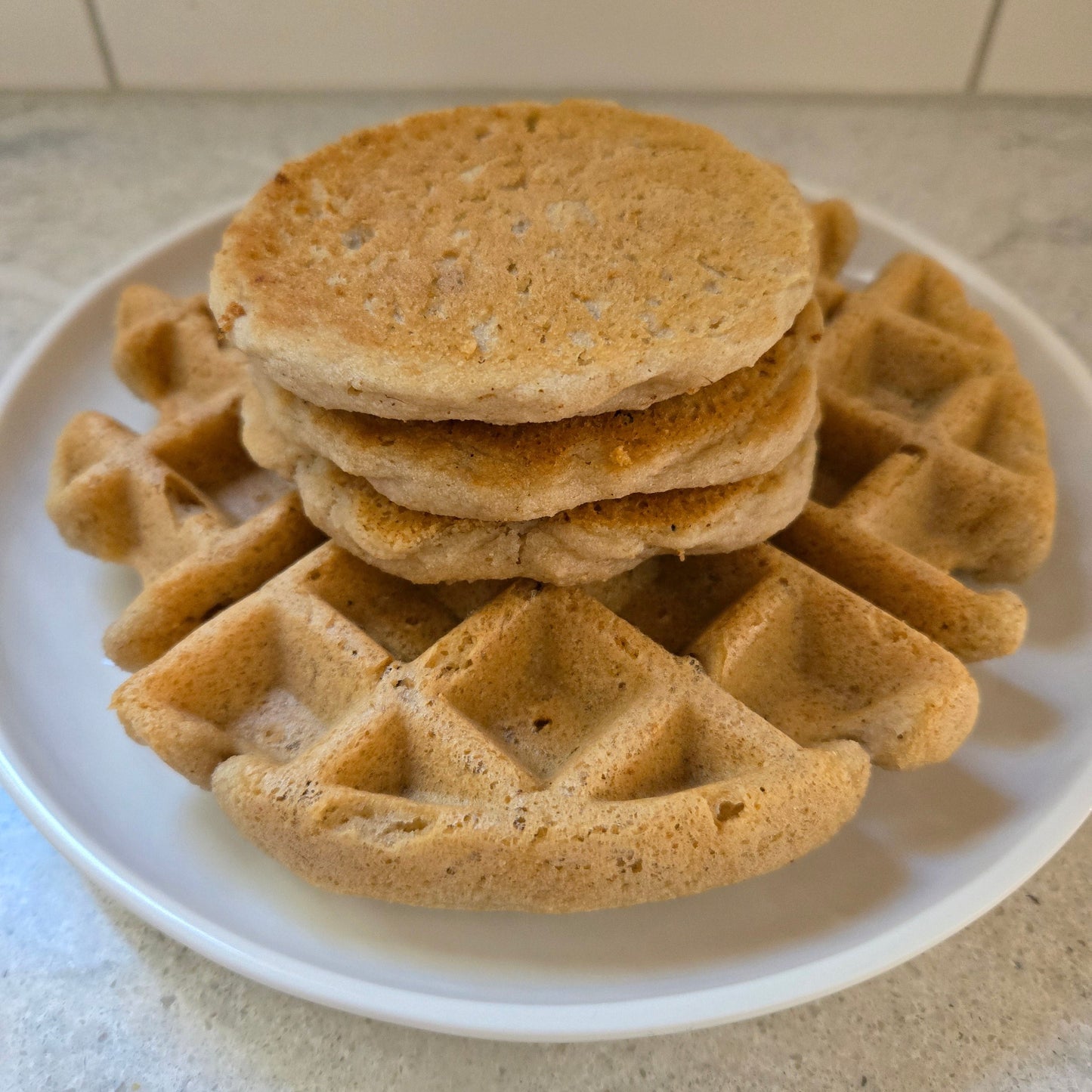 Gluten free and vegan pancake and waffles.