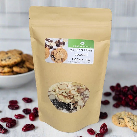 Almond flour Loaded chip cookie mix package.